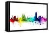 Barcelona Spain Skyline-Michael Tompsett-Framed Stretched Canvas