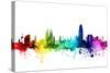 Barcelona Spain Skyline-Michael Tompsett-Stretched Canvas