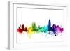 Barcelona Spain Skyline-Michael Tompsett-Framed Art Print