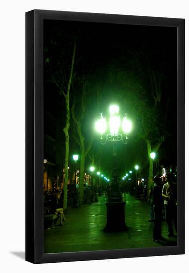 Barcelona Spain Streetlight Photo Print Poster-null-Framed Poster