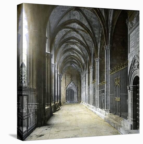 Barcelona (Spain), the Cathedral's Cloister-Leon, Levy et Fils-Stretched Canvas
