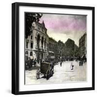 Barcelona (Spain), the Main Theater-Leon, Levy et Fils-Framed Photographic Print