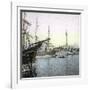 Barcelona (Spain), the Monument to Christopher Columbus and the Port-Leon, Levy et Fils-Framed Photographic Print