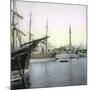 Barcelona (Spain), the Monument to Christopher Columbus and the Port-Leon, Levy et Fils-Mounted Photographic Print