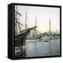 Barcelona (Spain), the Monument to Christopher Columbus and the Port-Leon, Levy et Fils-Framed Stretched Canvas