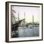 Barcelona (Spain), the Monument to Christopher Columbus and the Port-Leon, Levy et Fils-Framed Premium Photographic Print