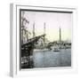 Barcelona (Spain), the Monument to Christopher Columbus and the Port-Leon, Levy et Fils-Framed Premium Photographic Print