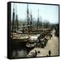 Barcelona (Spain), View of the Port-Leon, Levy et Fils-Framed Stretched Canvas