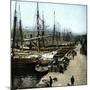 Barcelona (Spain), View of the Port-Leon, Levy et Fils-Mounted Photographic Print