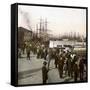 Barcelona (Spain), View of the Port-Leon, Levy et Fils-Framed Stretched Canvas