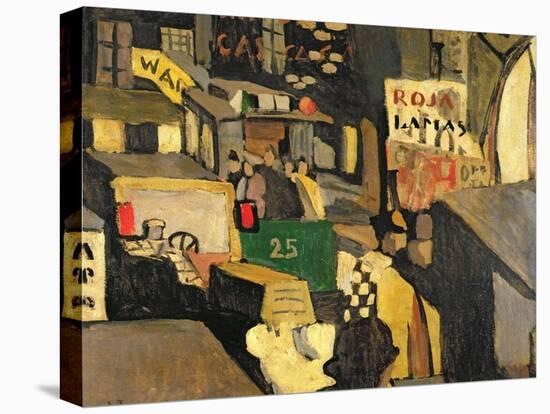 Barcelona street scene, 1917-Joaquin Torres-garcia-Stretched Canvas