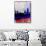 Barcelona Watercolor Skyline 2-NaxArt-Framed Stretched Canvas displayed on a wall