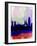 Barcelona Watercolor Skyline 2-NaxArt-Framed Art Print