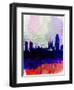 Barcelona Watercolor Skyline 2-NaxArt-Framed Art Print