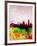 Barcelona Watercolor Skyline-NaxArt-Framed Art Print