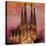 Barcelona with Sagrada Familia and Vanilla Sky-Markus Bleichner-Stretched Canvas