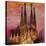 Barcelona with Sagrada Familia and Vanilla Sky-Markus Bleichner-Stretched Canvas