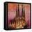 Barcelona with Sagrada Familia and Vanilla Sky-Markus Bleichner-Framed Stretched Canvas