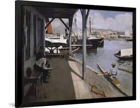 Barcelona Yacht Club-Ramon Casas i Carbo-Framed Art Print