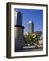 Barceloneta Beach and Port Olimpic with Frank Gehry Sculpture, Barcelona, Spain-Carlos Sanchez Pereyra-Framed Photographic Print