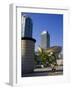 Barceloneta Beach and Port Olimpic with Frank Gehry Sculpture, Barcelona, Spain-Carlos Sanchez Pereyra-Framed Photographic Print