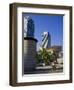 Barceloneta Beach and Port Olimpic with Frank Gehry Sculpture, Barcelona, Spain-Carlos Sanchez Pereyra-Framed Photographic Print