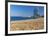 Barceloneta Beach Scenic-George Oze-Framed Photographic Print