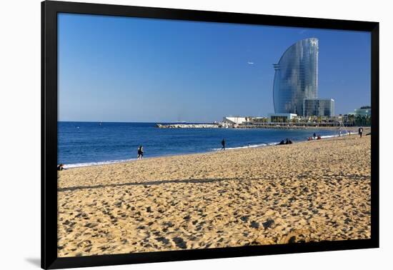 Barceloneta Beach Scenic-George Oze-Framed Photographic Print