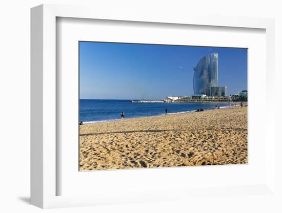 Barceloneta Beach Scenic-George Oze-Framed Photographic Print