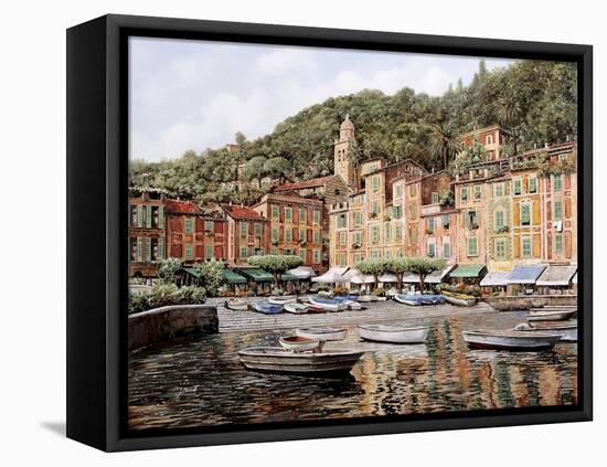 Barche a Portofino-Guido Borelli-Framed Stretched Canvas