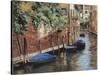 Barche Blu a Venezia-Guido Borelli-Stretched Canvas