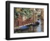 Barche Blu a Venezia-Guido Borelli-Framed Premium Giclee Print