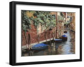 Barche Blu a Venezia-Guido Borelli-Framed Giclee Print