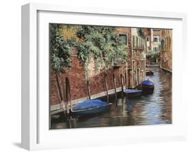 Barche Blu a Venezia-Guido Borelli-Framed Giclee Print