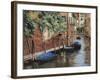 Barche Blu a Venezia-Guido Borelli-Framed Giclee Print
