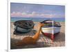 Barche sulla spiaggia-Adriano Galasso-Framed Art Print