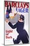 Barclay's Lager Advertisement for Light or Dark-null-Mounted Art Print