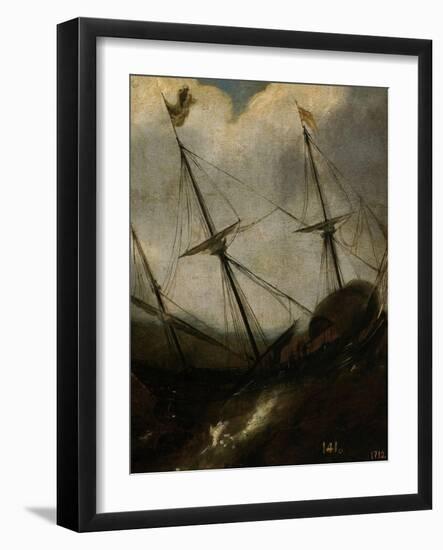 Barco En Una Borrasca-null-Framed Giclee Print