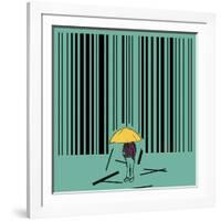 Barcode-kevin hill illustration-Framed Art Print