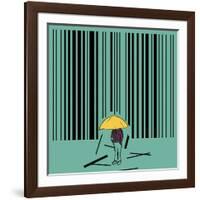 Barcode-kevin hill illustration-Framed Art Print