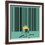 Barcode-kevin hill illustration-Framed Art Print