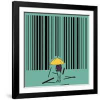 Barcode-kevin hill illustration-Framed Art Print