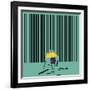 Barcode-kevin hill illustration-Framed Art Print