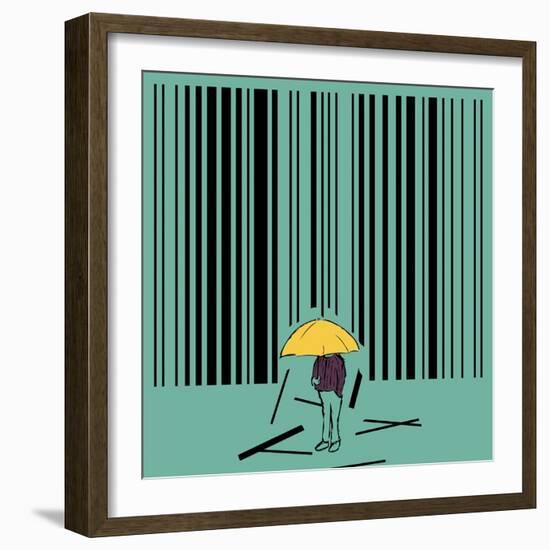 Barcode-kevin hill illustration-Framed Art Print