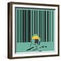 Barcode-kevin hill illustration-Framed Art Print