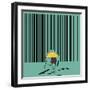 Barcode-kevin hill illustration-Framed Art Print