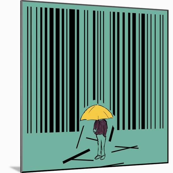 Barcode-kevin hill illustration-Mounted Art Print