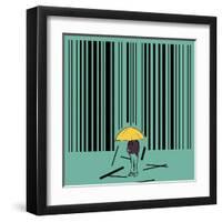 Barcode-kevin hill illustration-Framed Art Print