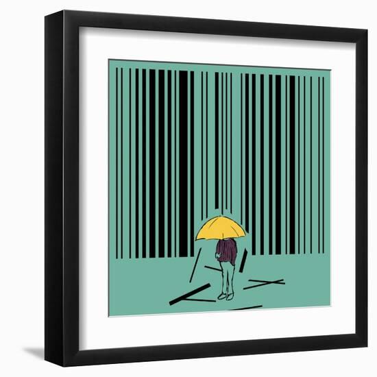 Barcode-kevin hill illustration-Framed Art Print