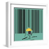 Barcode-kevin hill illustration-Framed Art Print